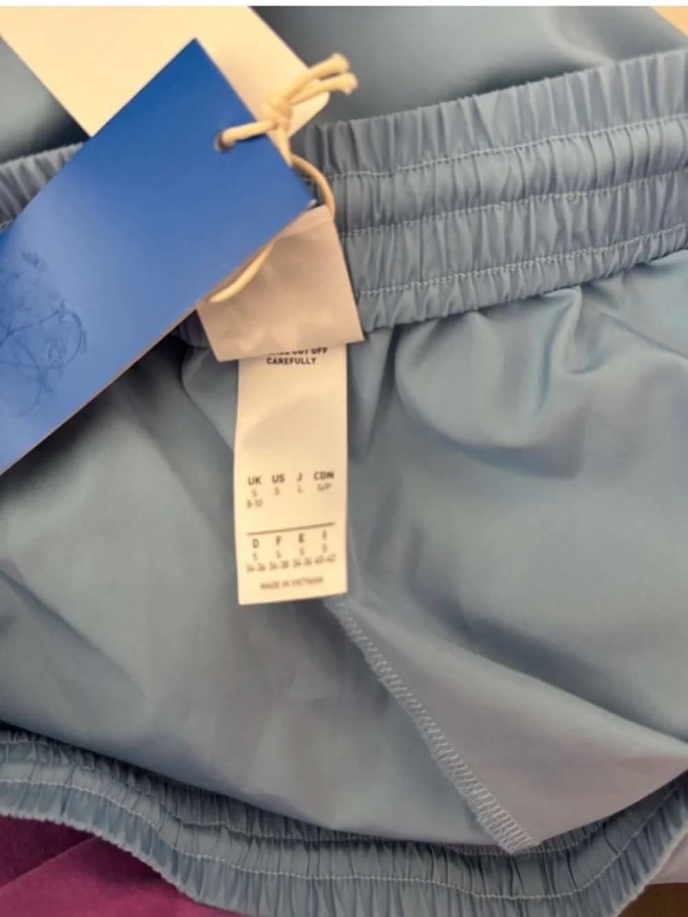 NWT Adidas Light Blue Wide-Leg Track Pants with Trefoil small - Picture 5 of 5